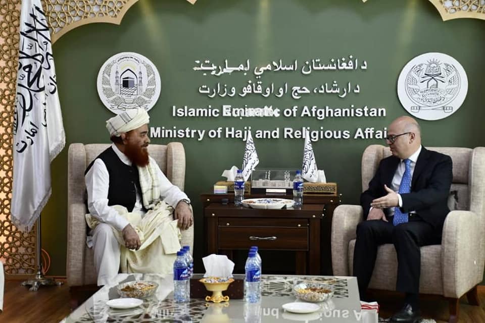 Meeting of the Minister of Islamic Affairs and Hajj with the Turkish Ambassador in Kabul