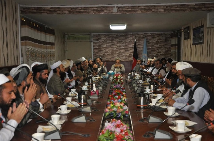 دیدار سرپرست وزارت ارشاد، حج واوقاف با رؤسای شورای علمای نواحی شهر کابل