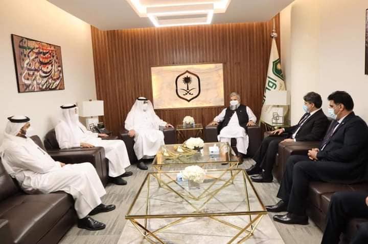 Meeting of MOHIA Minister  of the Islamic Republic of Afghanistan with the Director General of Endowments of Saudi Arabia