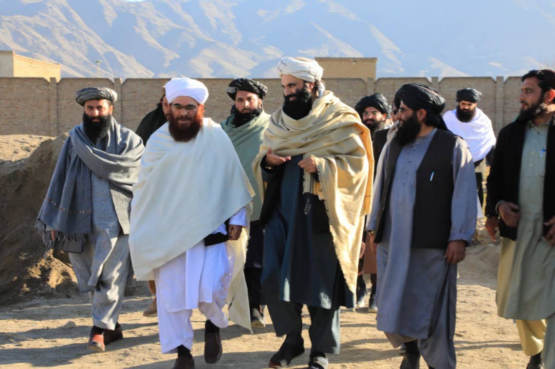 The ministers of MOHIA and Interior Affairs visited the construction of the central mosque in the village of Dolat Zai, Baghrami district, Kabul province