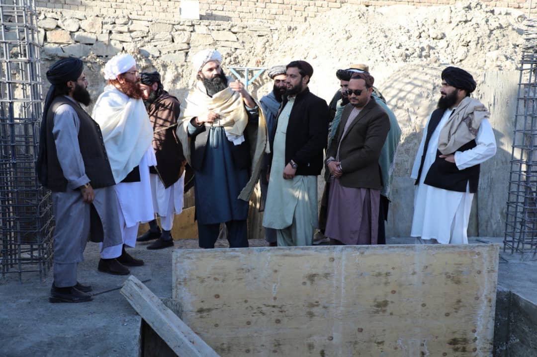 The ministers of MOHIA and Interior Affairs visited the construction of the central mosque in the village of Dolat Zai, Baghrami district, Kabul province